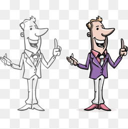 高清卡通商业人士手绘素材推荐 千库网免费PSD下载指南