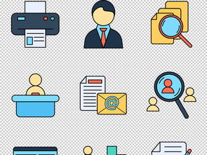 卡通商务办公PNG素材 动物主题透明图片资源