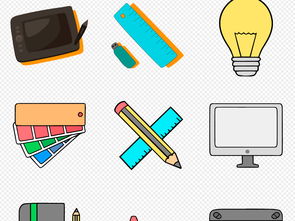 矢量设计办公室师用品元素海报PNG图片素材 AI模板下载与商务应用指南