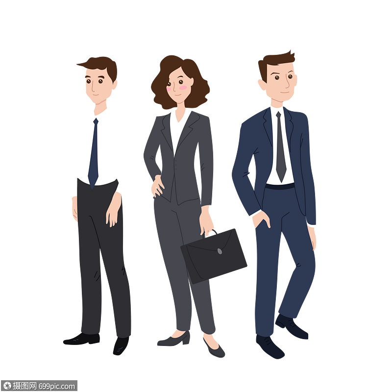 商务男女 办公世界的活力动画