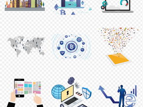 卡通互联网商务总结汇报PPT素材 创意模板与PNG元素免费下载